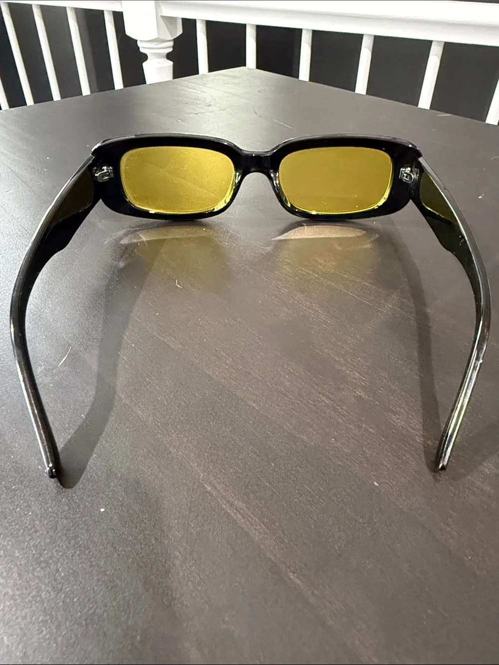Black Frame Sunglasses with Yellow Lenses